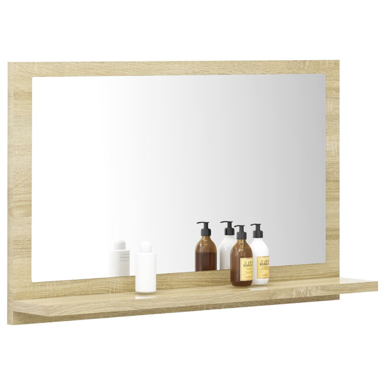 Oak Bathroom Mirror With Shelf Everything Bathroom